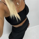 completo con top imbottito e gonna arricciata sul retro upped